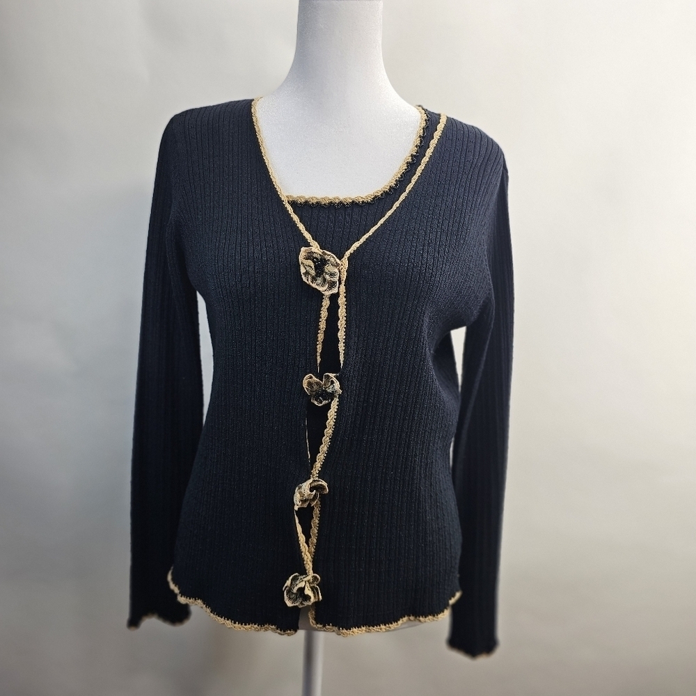 Sharon Young 73% silk 2 piece tank and shacket /top. Small